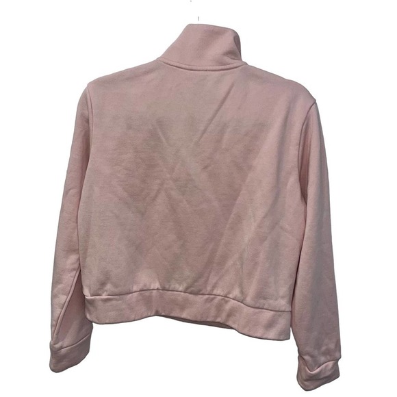 Puma Pathfinder Half Zip Women’s Crop Logo Sweatshirt in Blush Pink | Sz Small - Picture 3 of 5